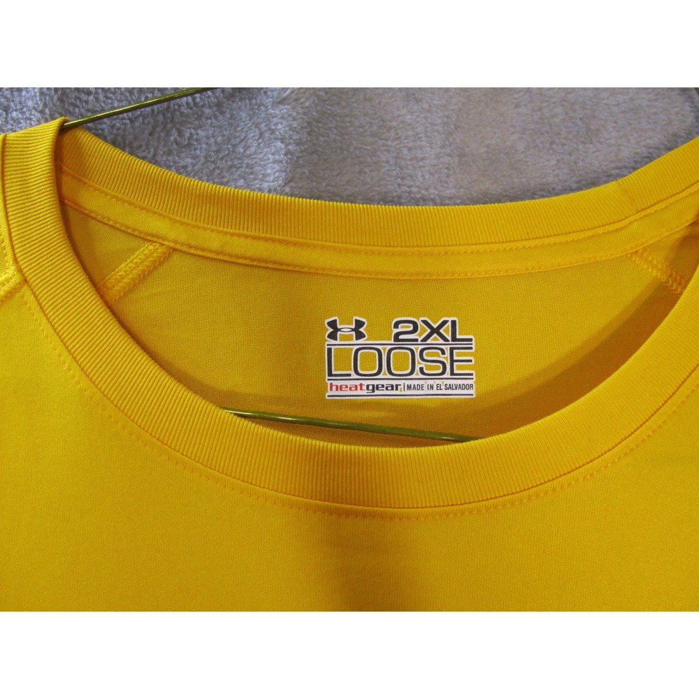 Under Armour Iowa Hawkeyes Mens 2XL Yellow HeatGear Loose Fit Graphic T-Shirt - Picture 6 of 6